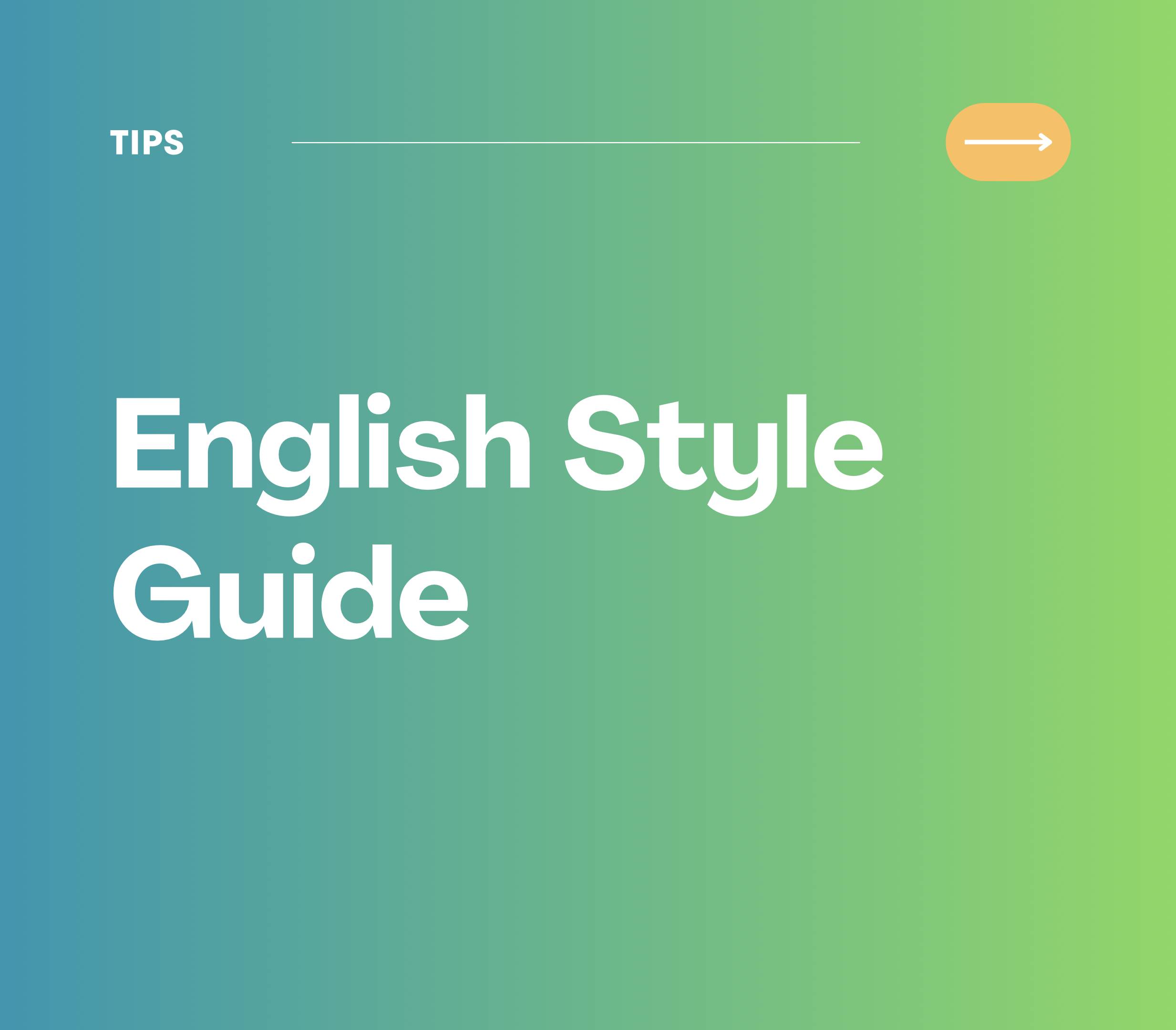 English Style Guide