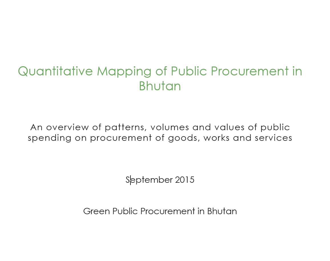 Quantitative Mapping of Public Procurement in Bhutan