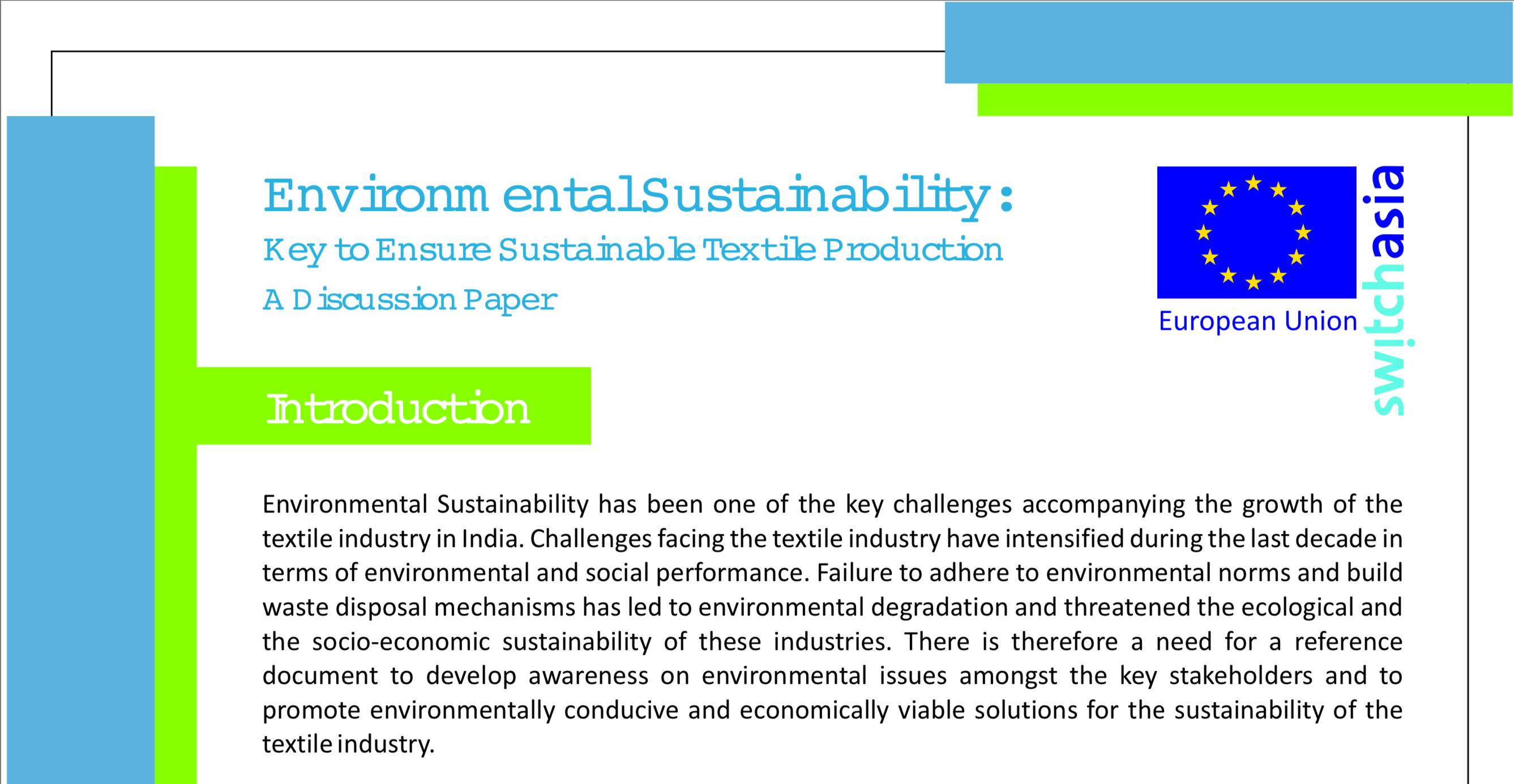 Discussion Paper: Environmental Sustainability