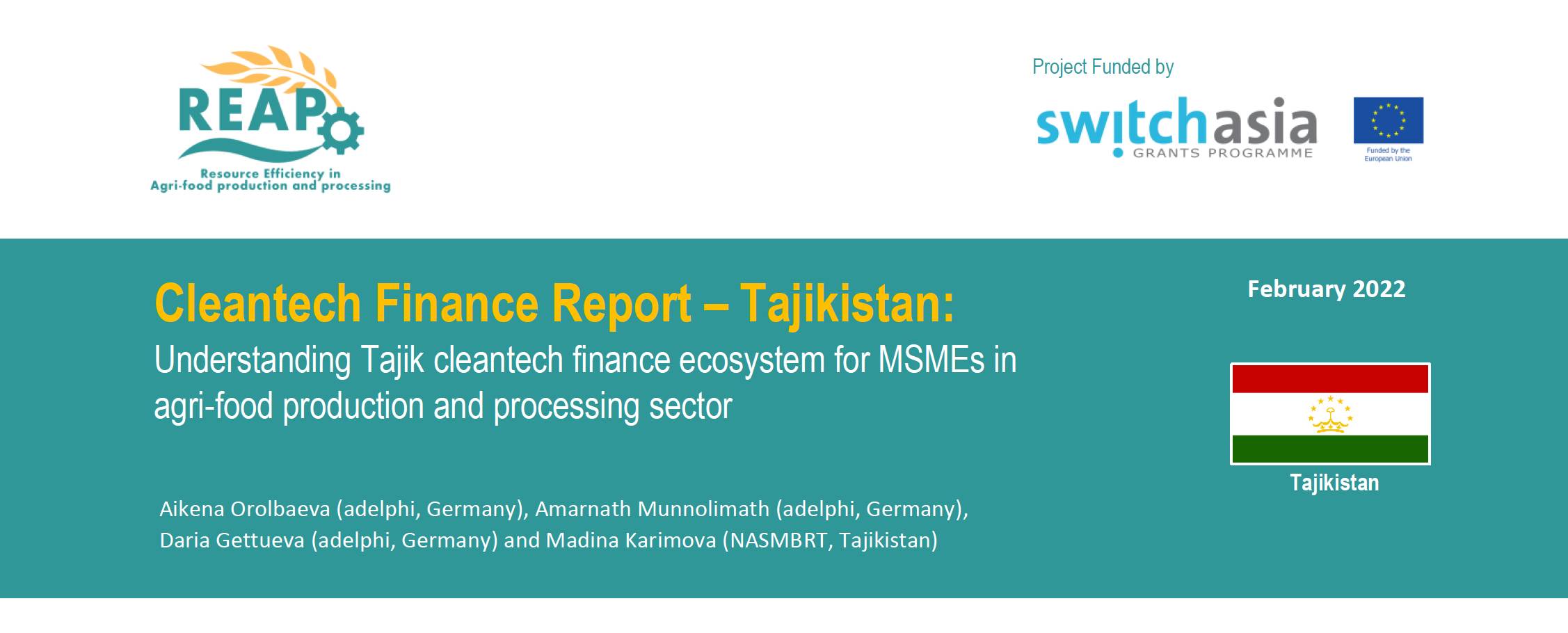Cleantech Finance Report – Tajikistan