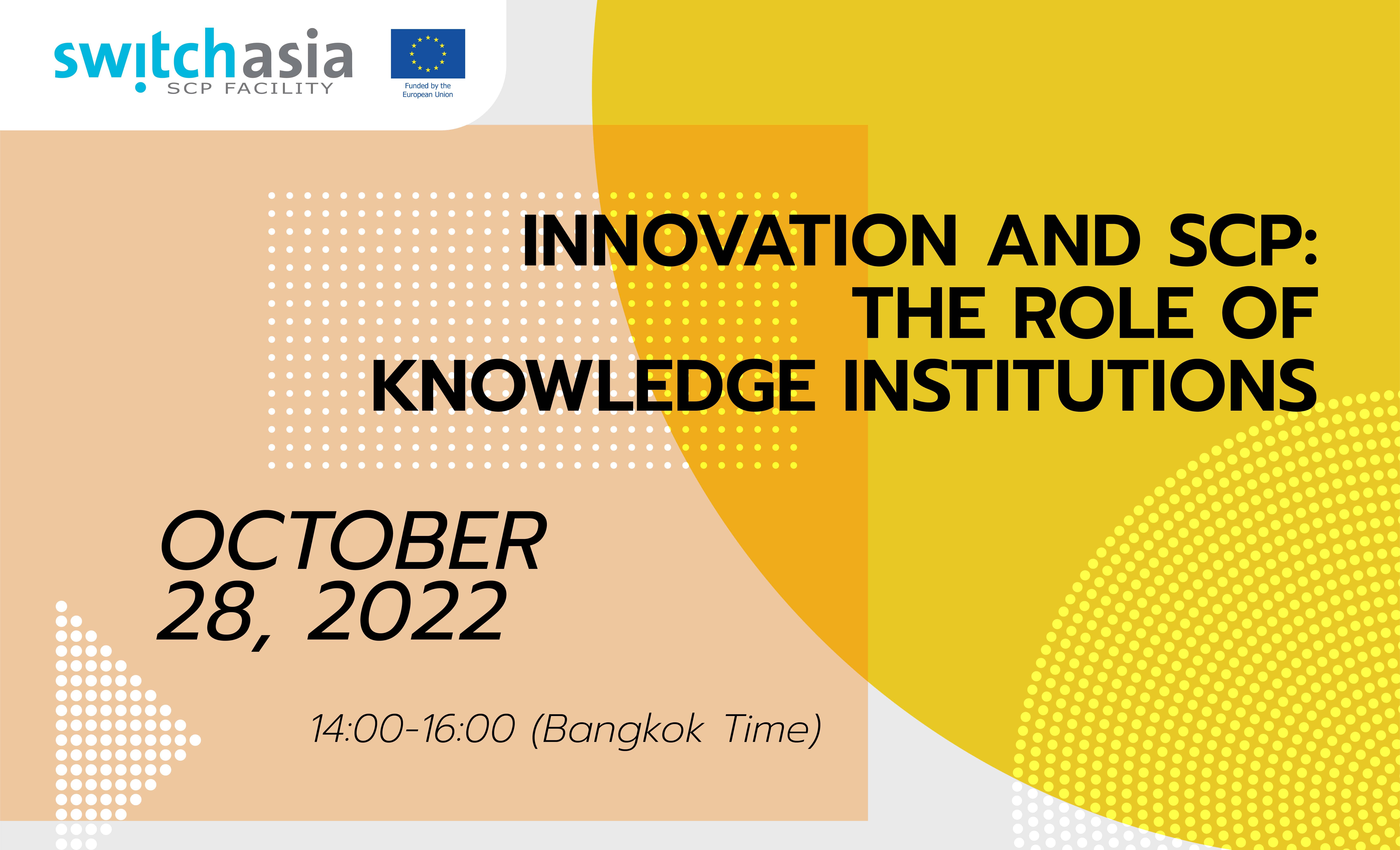 Innovation and SCP: The Role of Knowledge Institutions