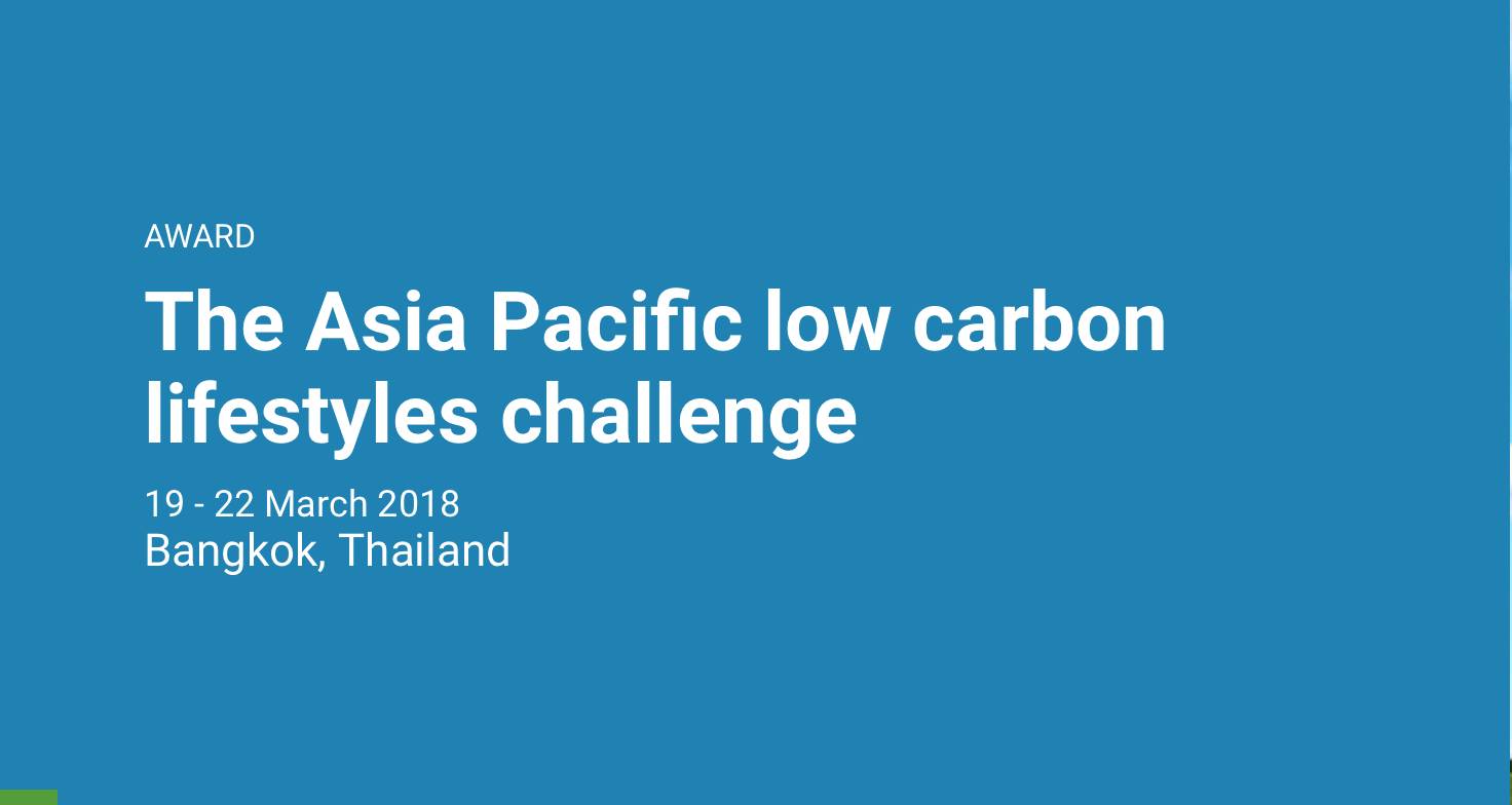 The Asia Pacific low carbon lifestyles challenge