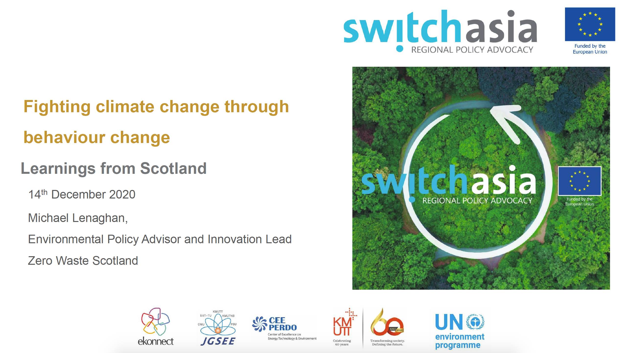 Fighting climate change through behaviour change: Learnings from Scotland