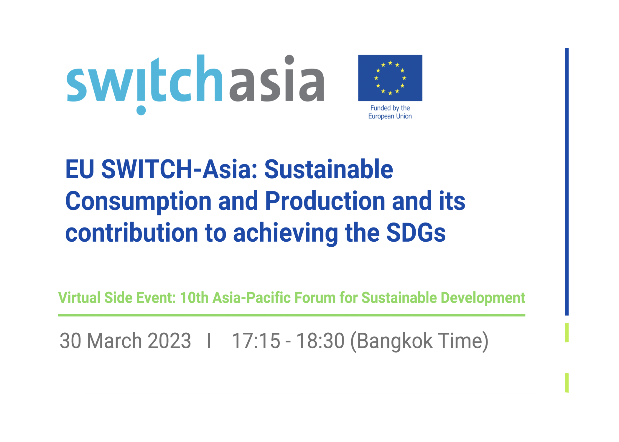EU SWITCH-Asia: Promoting Sustainable Consumption and Production (SCP) –  Thai-German Cooperation