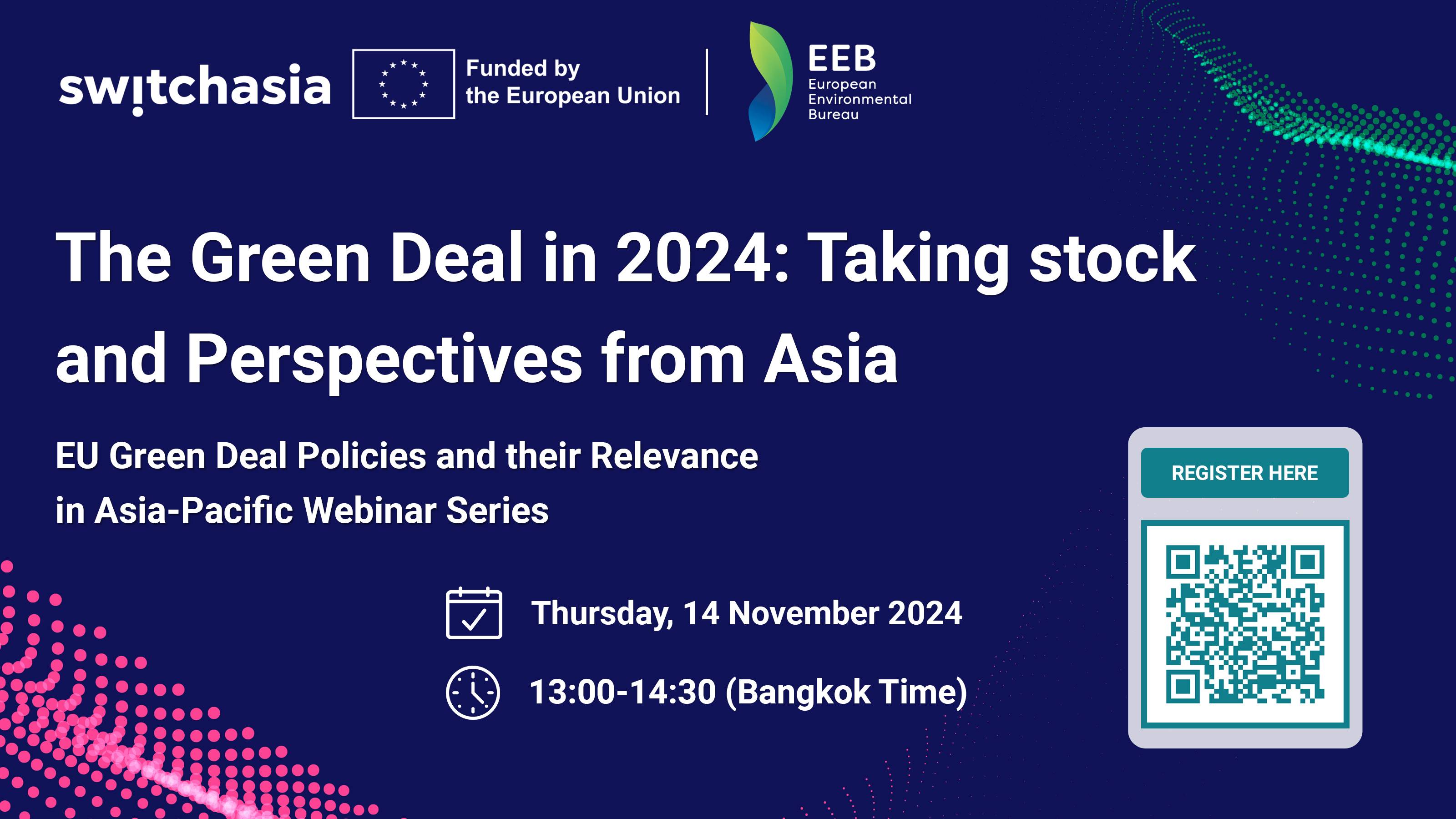 The Green Deal in 2024: Taking stock and Perspectives from Asia