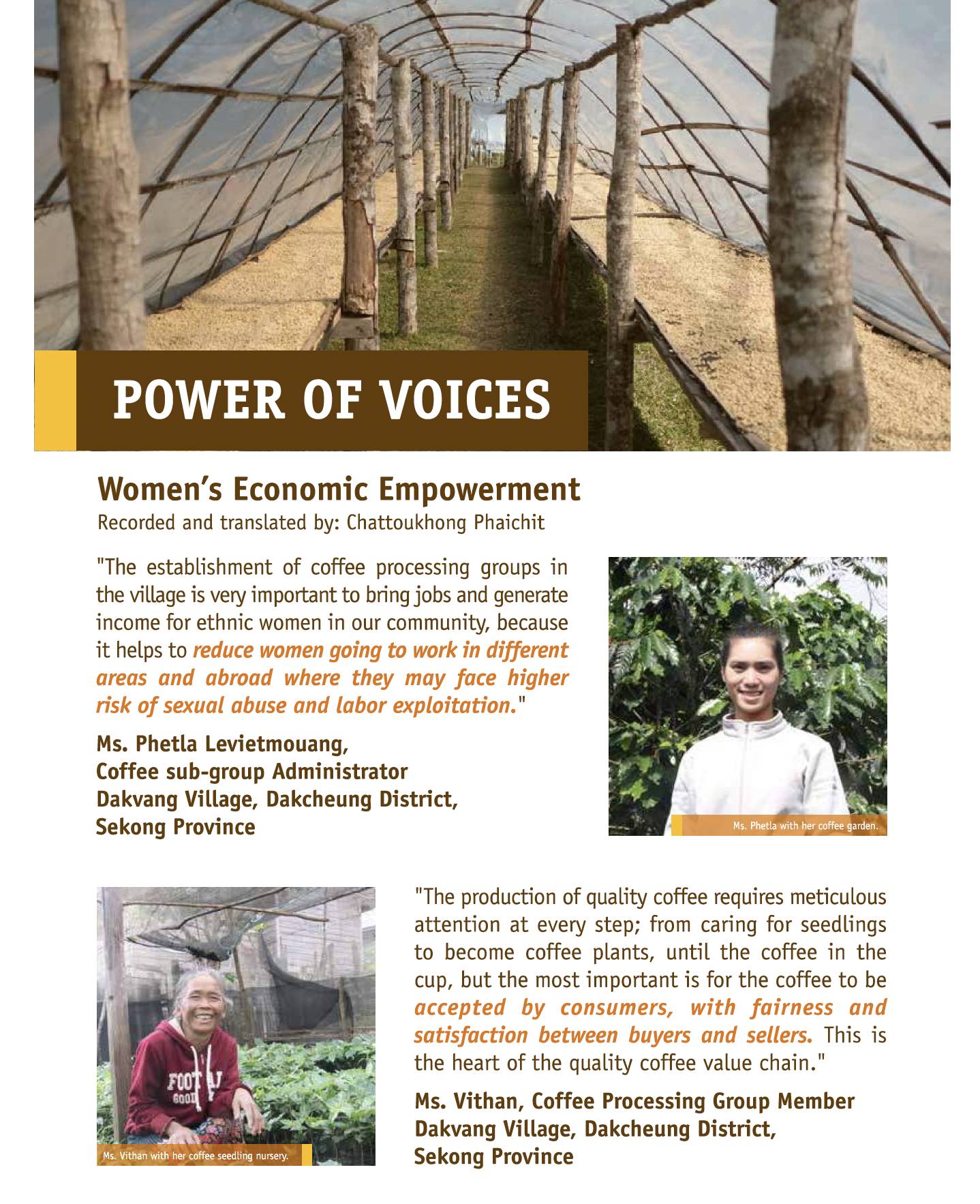 Power of Voices - SuPER WE Coffee Lao PDR